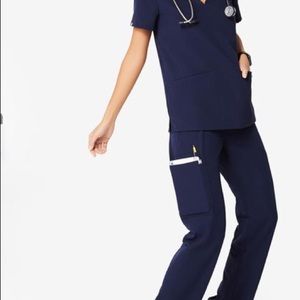 Figs Scrubs Set in Navy